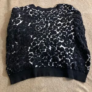 Philosophy Black and White Textured Top
